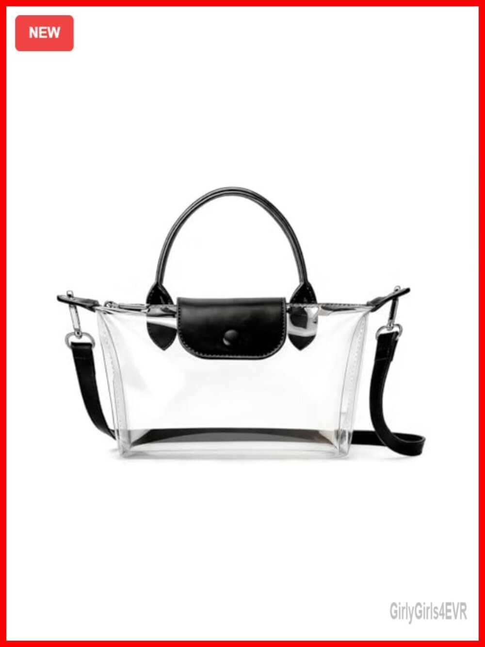Clear Crossbody Bag Stadium Approved Waterproof TPU Small Concert Purse
